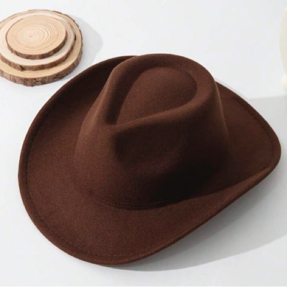🍂 NWT BOHO COFFEE BROWN COWBOY HAT - Picture 2 of 12